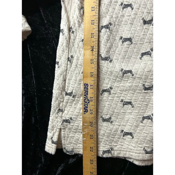 Sonoma XS Quilted Top – Boston Terrier & French Bulldog Dog Print Sweatshirt - Picture 2 of 6